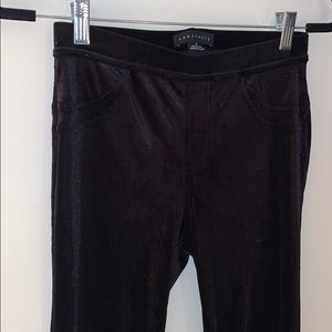 Anthropologie black velvet leggings